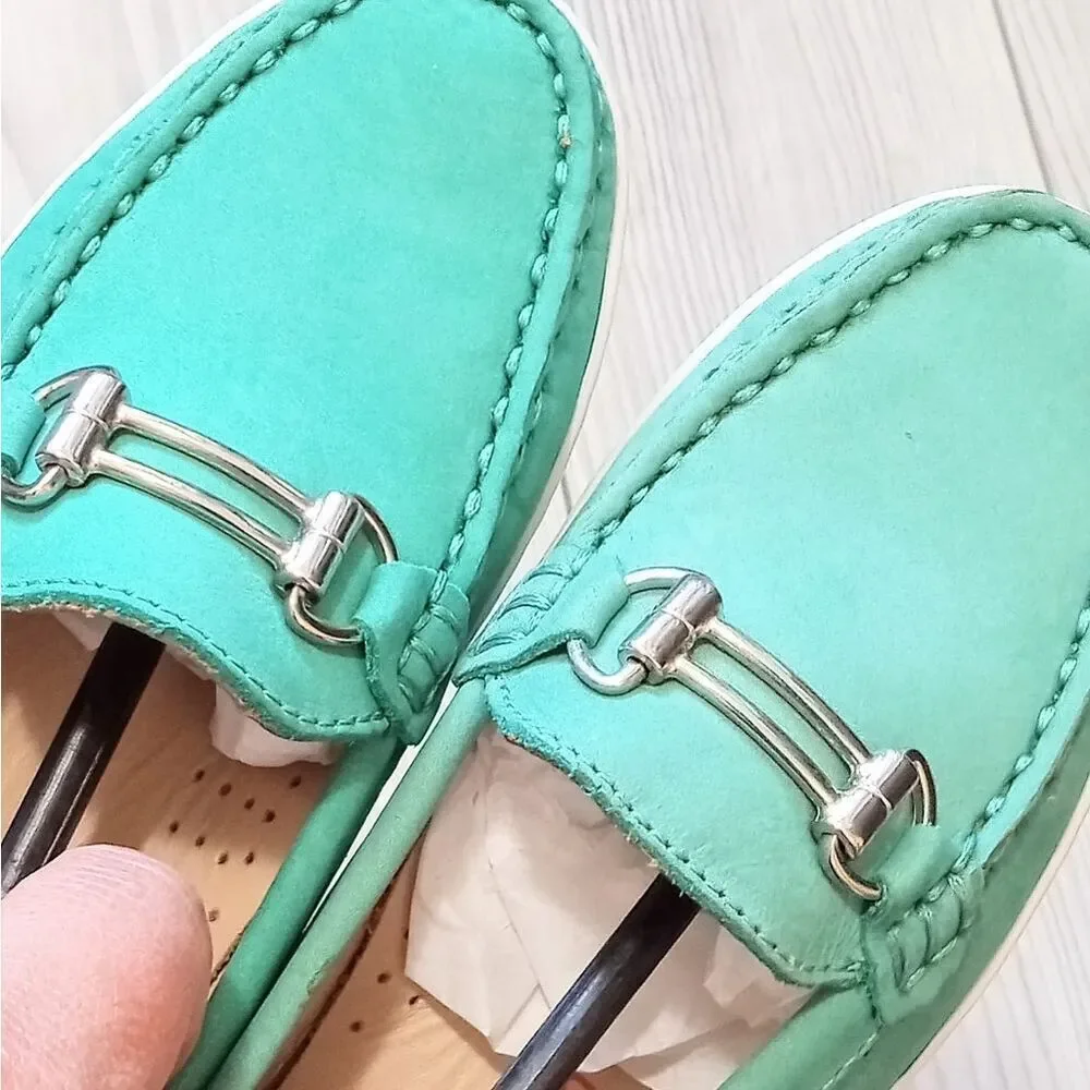 (C-4468)  Marc Joseph Toddlers Lexington Turquise Nobuck Sz 10.5